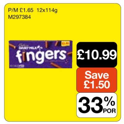 Cadbury Milk Fingers
