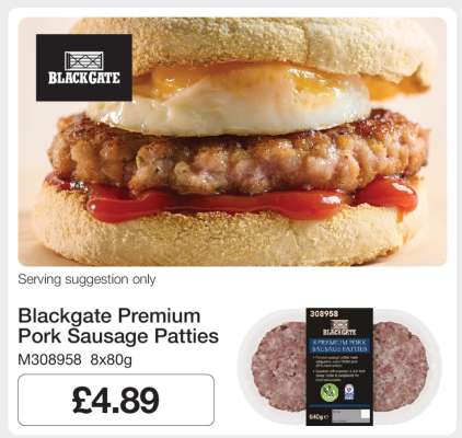 Blackgate Premium Pork Sausage Patties