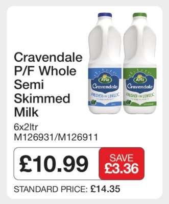 Cravendale P/F Whole/Semi-Skimmed Milk