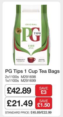 PG Tips 1 Cup Tea Bags