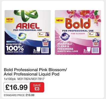 Bold Professional Pink Blossom/ Ariel Professional Liquid Pod