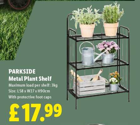 PARKSIDE Metal Plant Shelf