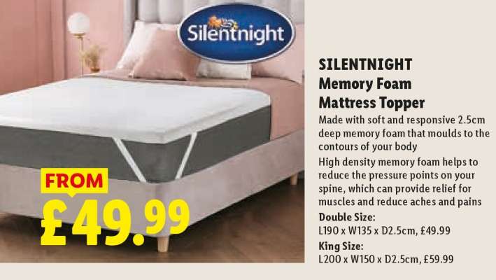 SILENTNIGHT Memory Foam Mattress Topper