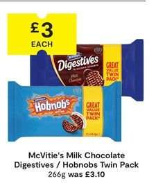 McVitie's Milk Chocolate Digestives / Hobnobs Twin Pack