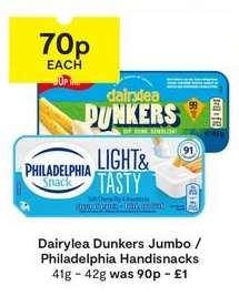 Dairylea Dunkers Jumbo / Philadelphia Handsnacks