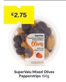 SuperValu Mixed Olives Pepperstrips 150g