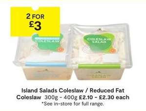 Island Salads Coleslaw / Reduced Fat Coleslaw