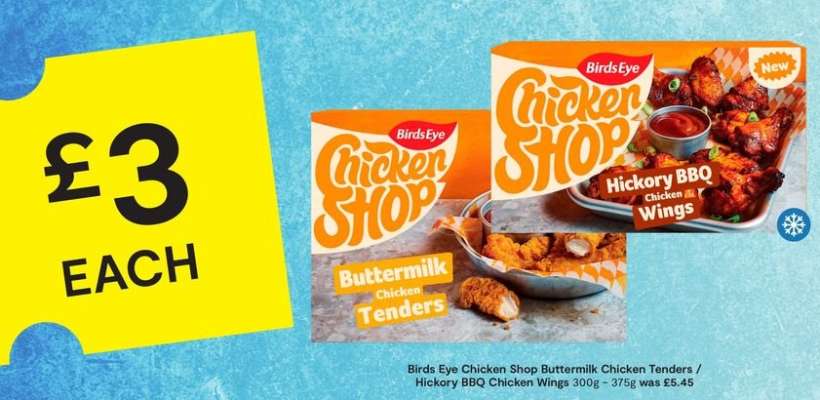 Birds Eye Chicken Shop Buttermilk Chicken Tenders / Hickory BBQ Chicken Wings