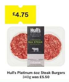 Hull's Platinum 6oz Steak Burgers