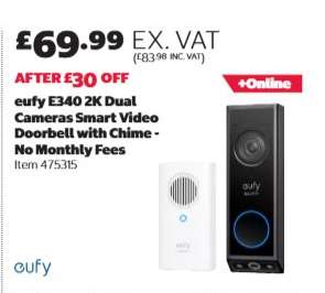eufy E340 2K Dual Cameras Smart Video Doorbell with Chime