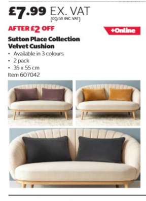 Sutton Place Collection Velvet Cushion