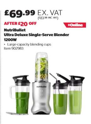 NutriBullet Ultra Deluxe Single-Serve Blender 1200W