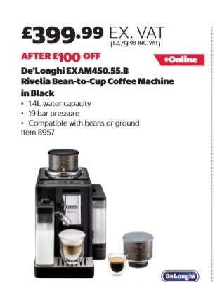 De'Longhi EXAM450.55.B Rivelia Bean-to-Cup Coffee Machine