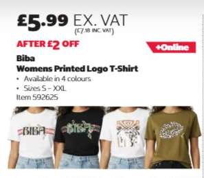 Biba Womens Printed Logo T-Shirt
