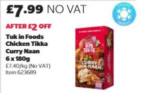 Tuk in Foods Chicken Tikka Curry Naan