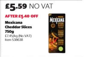 Mexicana Cheddar Slices 750g