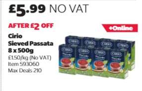 Cirio Sieved Passata 8 x 500g