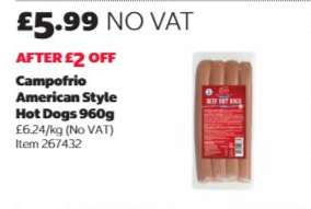 Campofrio American Style Hot Dogs 960g