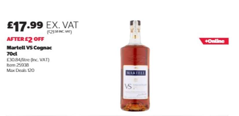 Martell VS Cognac 70cl