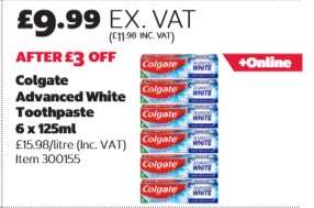 Colgate Advanced White Toothpaste 6 x 125ml