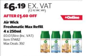 Air Wick Freshmatic Max Refill 4 x 250ml