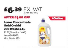 Lenor Concentrate Gold Orchid 200 Washes 4L
