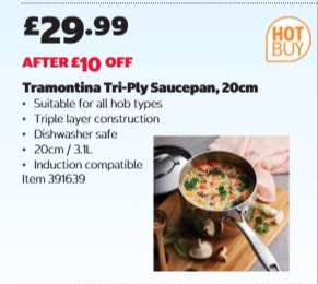 Tramontina Tri-Ply Saucepan, 20cm