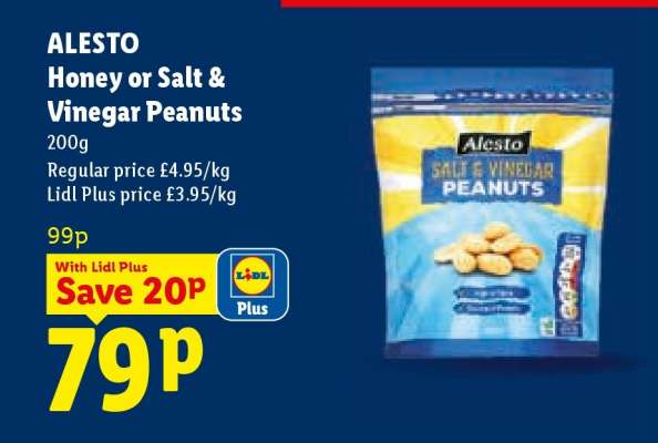 ALESTO Honey or Salt & Vinegar Peanuts
