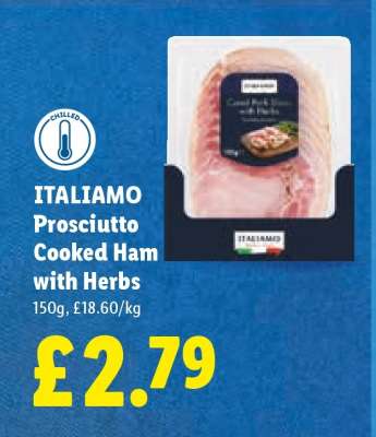 ITALIAMO Prosciutto Cooked Ham with Herbs