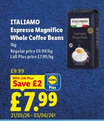 ITALIAMO Espresso Magnifico Whole Coffee Beans