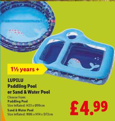 LUPILU Paddling Pool or Sand & Water Pool