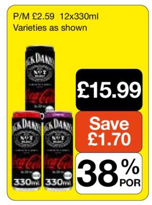Jack Daniel's & Coca-Cola 12x330ml
