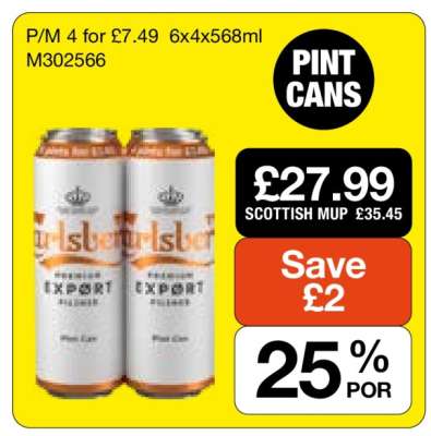 Carlsberg Export Lager Pint Cans