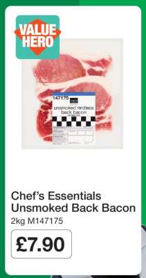 Chef’s Essentials Unsmoked Back Bacon
