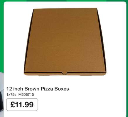 12 inch Brown Pizza Boxes