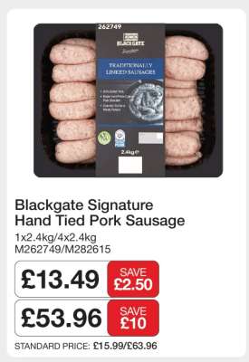 Blackgate Signature Hand Tied Pork Sausage