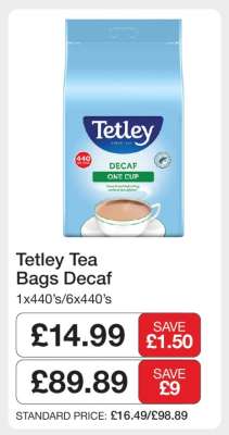 Tetley Tea Bags Decaf