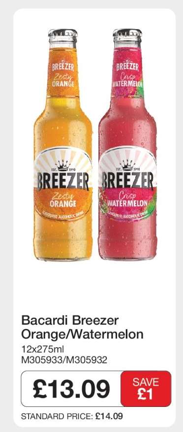 Bacardi Breezer Orange/Watermelon