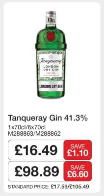 Tanqueray Gin 41.3%