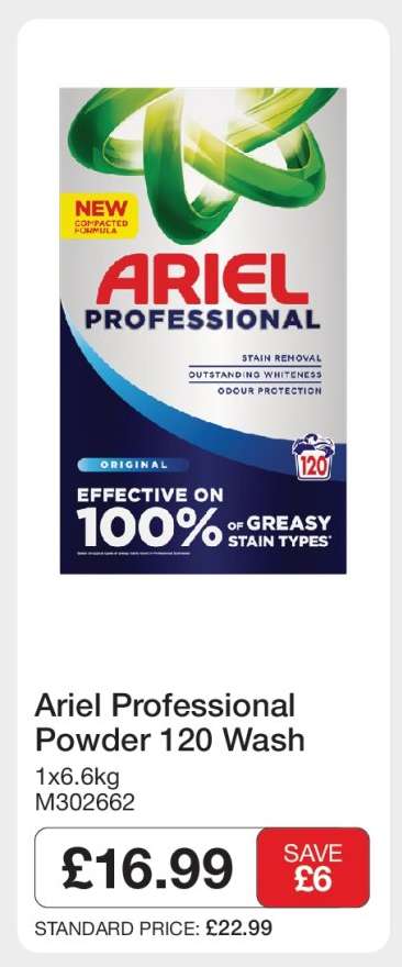 Ariel Professional Powder 120 Wash