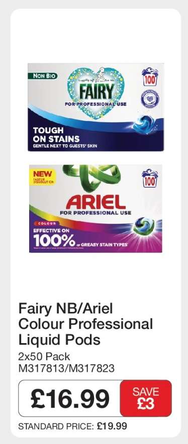 Fairy NB/Ariel Colour Professional Liquid Pods