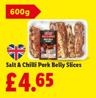 Salt & Chilli Pork Belly Slices