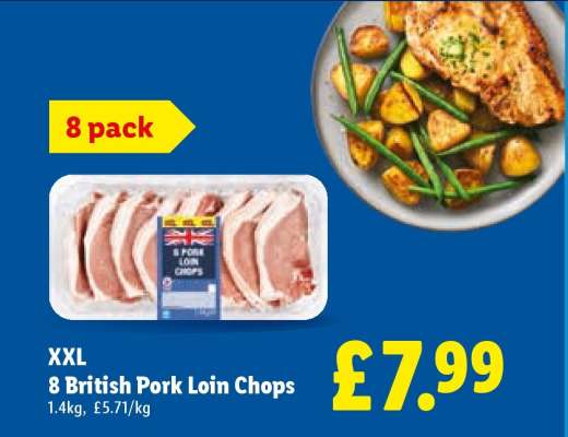 8 British Pork Loin Chops