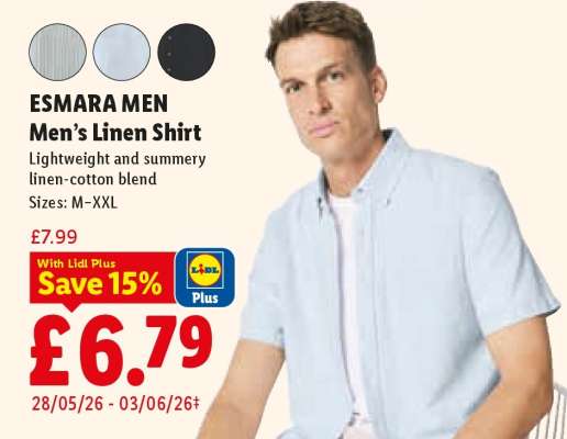 ESMARA MEN Men's Linen Shirt