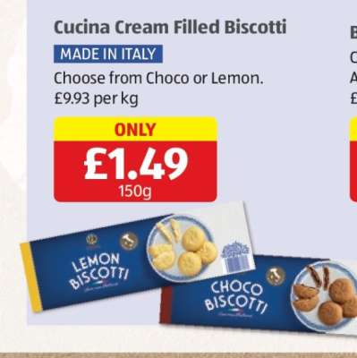 Cucina Cream Filled Biscotti