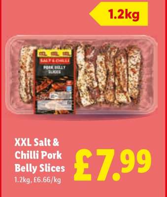 XXL Salt & Chilli Pork Belly Slices