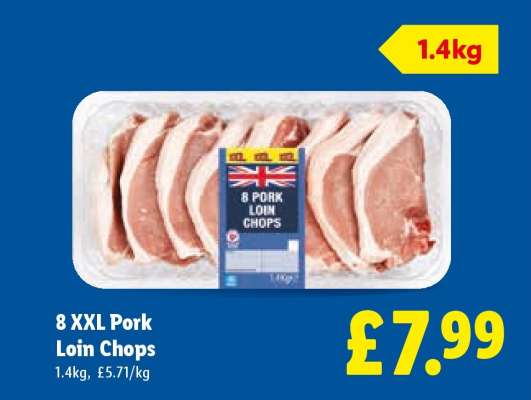 8 XXL Pork Loin Chops