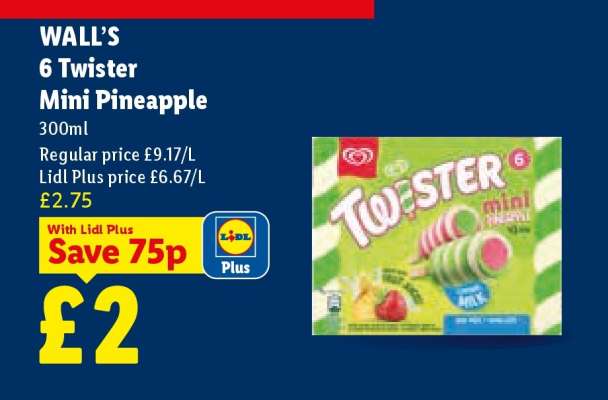 WALL’S 6 Twister Mini Pineapple