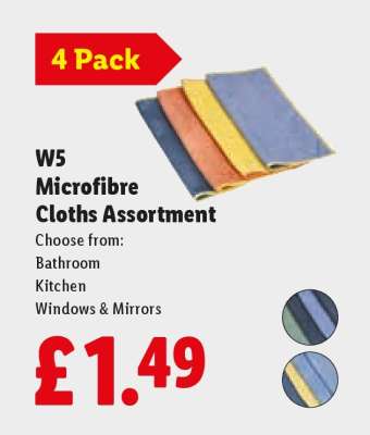 W5 Microfibre Cloths Assortment