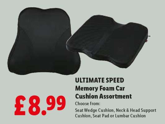 ULTIMATE SPEED Memory Foam Car Cushion Assortment